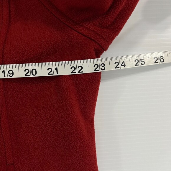 Duluth Trading Fleece Jacket Men's Full Zip Sweater Red Pockets Sz Large - Picture 7 of 10